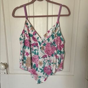 Free People Camisole in Pink and Green by